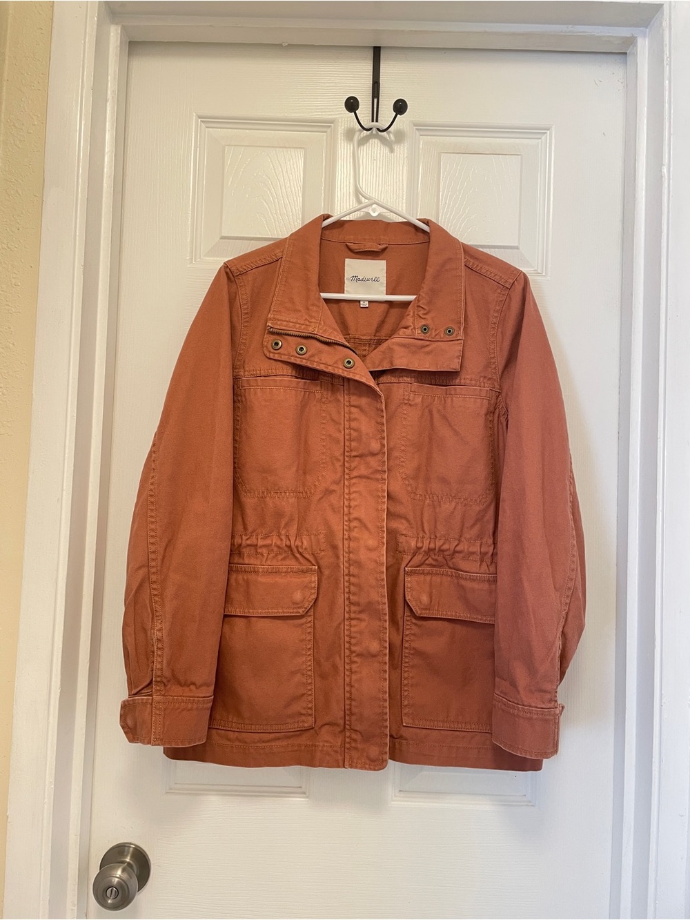 Madewell Terracotta Utility Jacket in Warm Rust